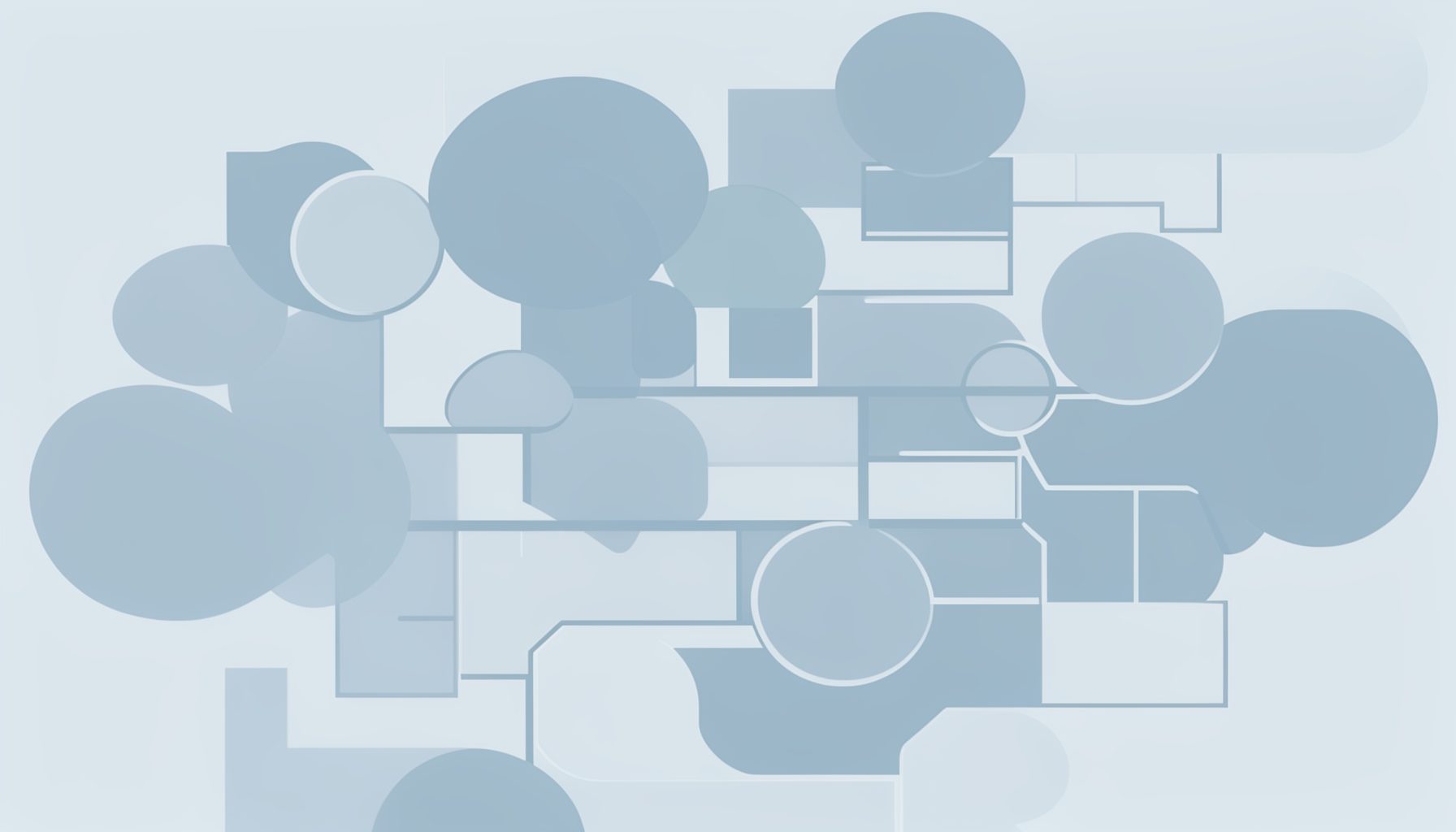 Muted blue-gray abstract organizational chart pattern suggesting project management